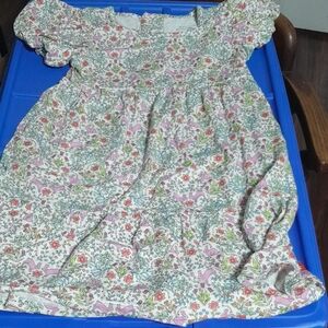 Magnetic Me Floral Kids Dress in Pink and Green